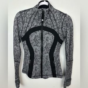 Lululemon Brushed Herringbone Rose Define Jacket Women’s Size 4 Grey Black CZ